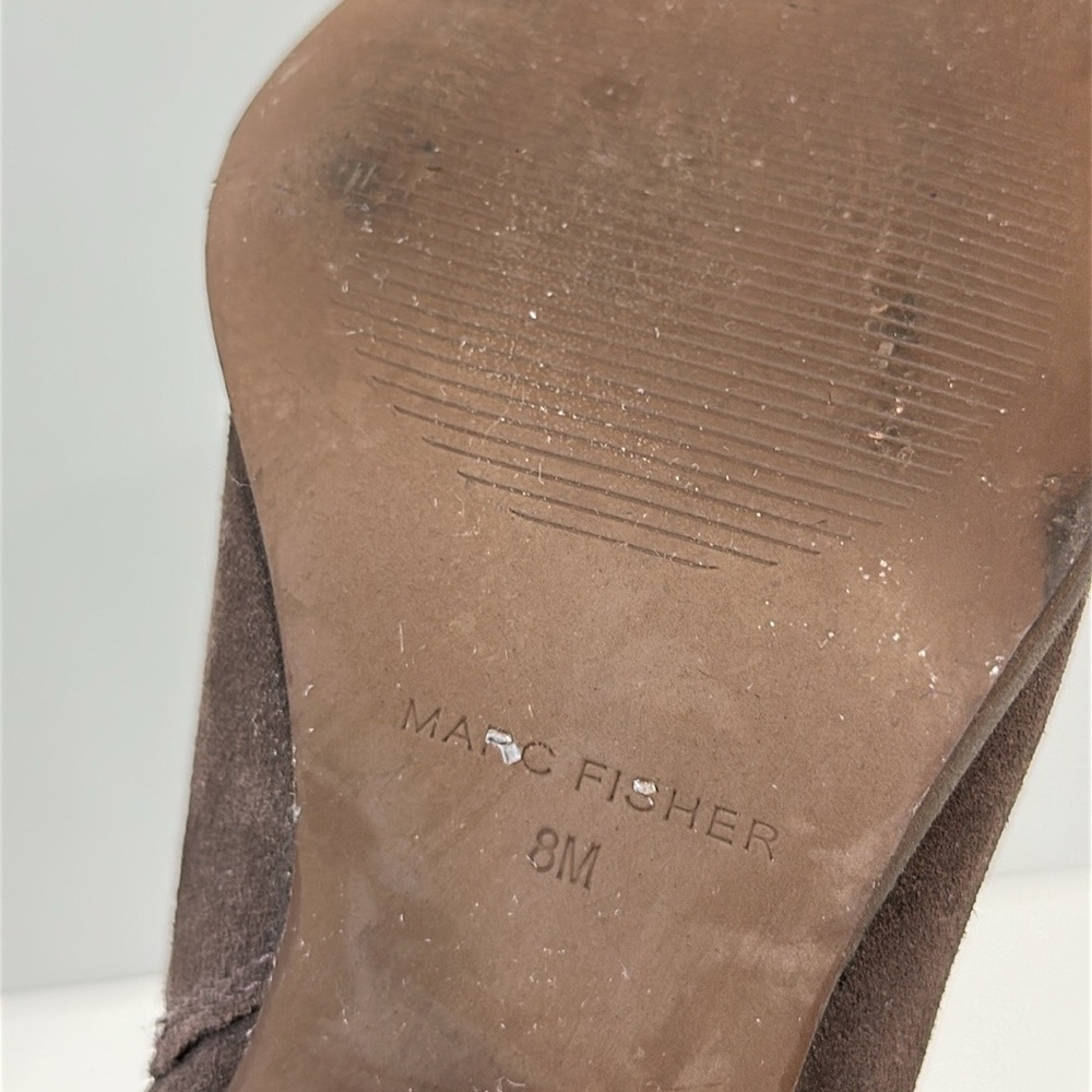 Marc Fisher Stefani Brown Suede Western Booties Size 8 - Picture 10 of 16